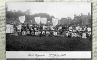 1913, NUWSS Suffragist Pilgrimage ... Marjory Lees at West Wycombe.